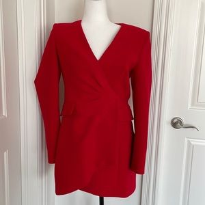 Red Zara blazer dress